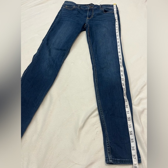 Hollister Dark Blue Mid-Rise Super Skinny Jeans Classic Stretch Women’s Size 7R - Picture 5 of 14